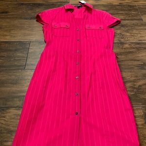 Express Short Sleeve Button-Up Shirt Dress NWT
